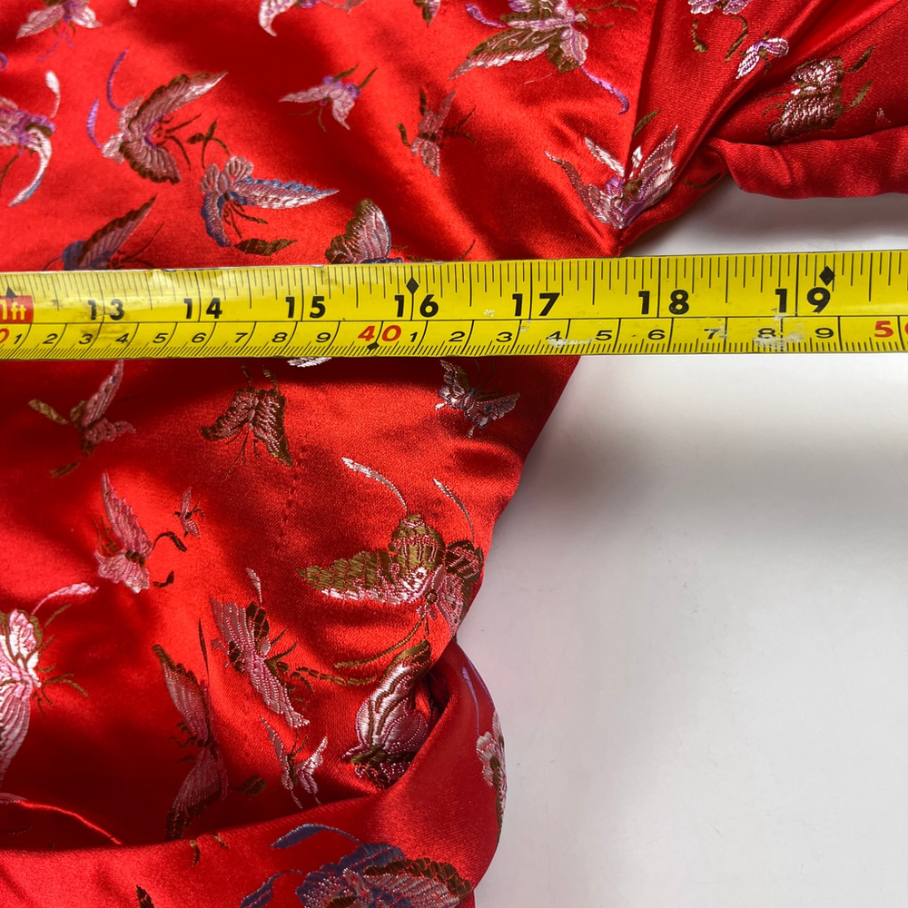 Sheng Tangkuyi women robe kimono butterfly print red size XS - Picture 8 of 9